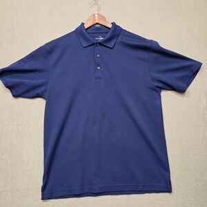 Grand Slam Golf Mens Blue Short Sleeve Pullover Quarter Button Shirt Size XL‎